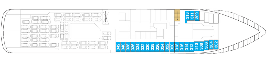 Decksplan - M/S Midnatsol (2003)